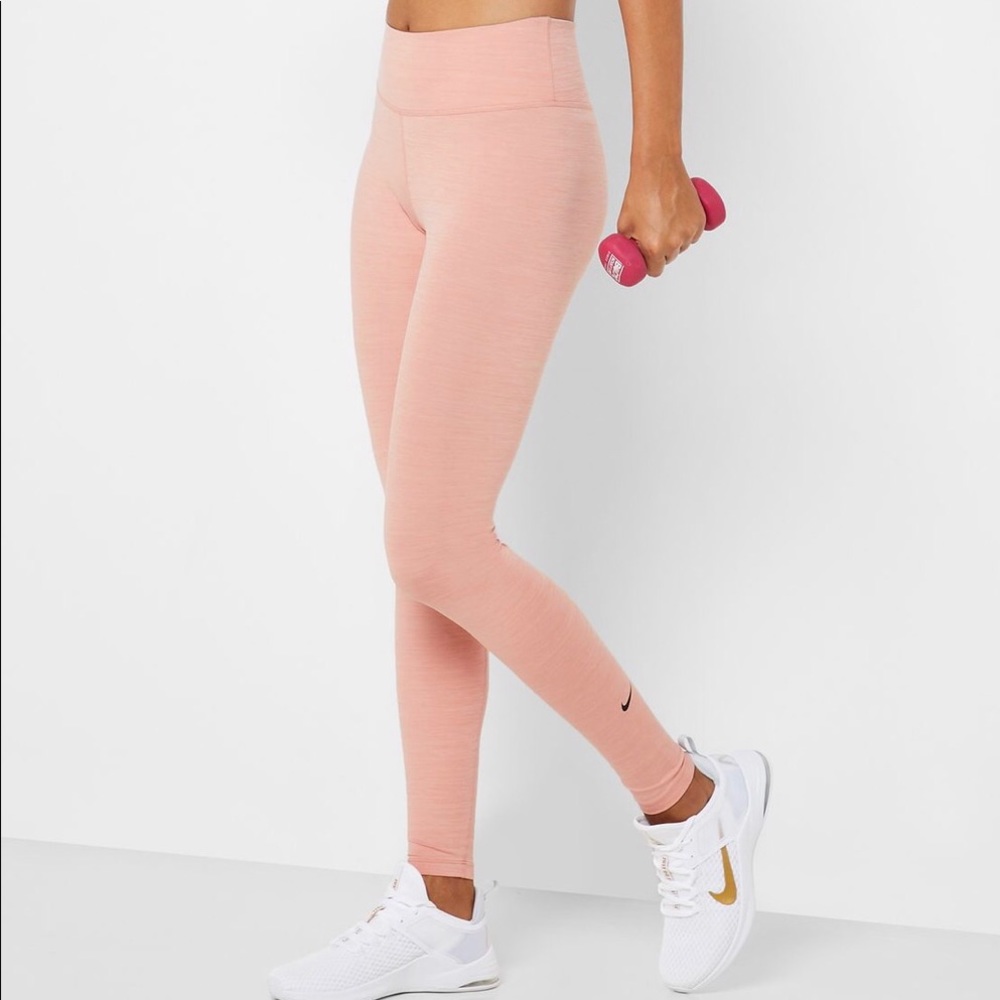 NIKE All-In Tights Dri-Fit Smooth Training Tights Leggings Size M Pink Quartz